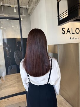 サロウィン 池袋(SALOWIN) 魅力たっぷりピンクブラウン艶ロング