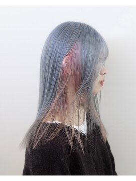 ルプラ ガーデン(le-pla garden) インナーカラー#ブルー#ピンク#レイヤーカット#豊橋#豊川#田原