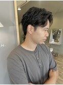 無造作センターパート