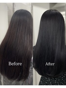 エヌアイ オモテサンドウ(ni omotesando) 暗髪髪質改善/トリートメント/グレージュ　上野