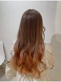 グラデーションカラー/ミルクティー/コーラル/ブリーチ/池袋