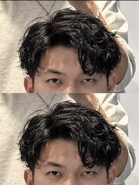 カルロイースタイル(CARLO e-style) S字パーマ／アップバング／短髪／刈り上げ／