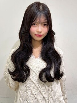 アイウィル(Ai WilL) ラベンダーベージュ 暗髪カラー 韓国風 ゆる巻きロング