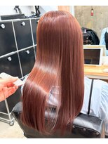 ローウェ 三軒茶屋(Louwe) ブリーチなし艶ピンク×サブリミックトリートメント