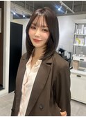 ミディアム　レイヤー　ヘアスタイル　カラー　髪質改善　前髪