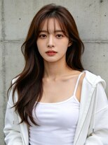 エイチ ウルフカット 大阪梅田(811)&nbsp;レイヤーボブヘアカラーバレイヤージュ50代くるみちゃんヘア