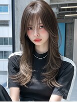 レア 新越谷(LEA) 韓国風ウェーブレイヤー × ダークモカ