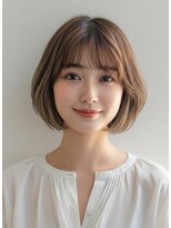 アムール稲田堤(amour)&nbsp;ふんわり丸みボブ透明感ココアブラウン小顔ナチュラル