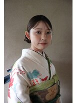 ギフト(GIFT)&nbsp;生花アレンジ　ツインアレンジ　成人式ヘア　生花