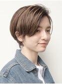 雰囲気漂う大人丸みワンサイドショート#マッシュショート#ボブ