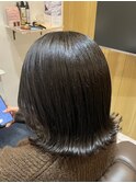 20代30代40代☆切りっぱなしワンレングスで外ハネニュアンスボブ