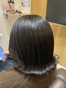 コルテ 倉敷西阿知店(CoRte.) 20代30代40代☆切りっぱなしワンレングスで外ハネニュアンスボブ