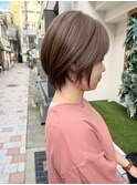 ハイライト×丸みショート