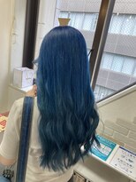 アーチフォーヘア 心斎橋店(a-rch for hair) 水色×ブルー　ハイトーンダブルカラー
