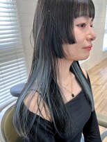 バズ(BUZZ)&nbsp;姫カットウルフ/インナーカラー/ペールミント