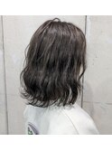 #ミディアム＃巻き髪＃アッシュ