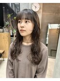 ロングウェーブパーマ　　スパイラル　くるくる
