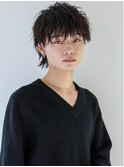 【Gallica】濡れ感束感スパイラルパーマ/黒髮ウルフマッシュ