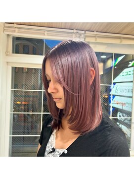 ループ(LOOP) ピンクベージュ×レイヤーカット