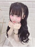 三つ編みハーフツイン＊まゆ