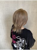 クラゲヘアー　ミルクティーベージュ　くすみベージュ　マロン