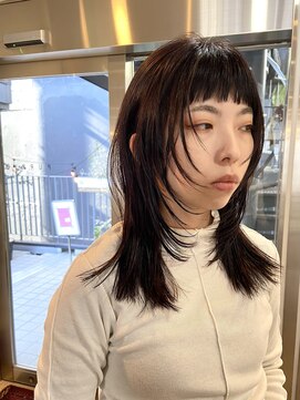 パープル(PURPLE) ウルフカット/レイヤーカット/オン眉