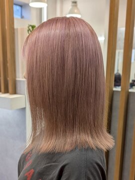 ポジ(poji) ピンクベージュ　艶髪　髪質改善　韓国風　顔まわり　顔周り