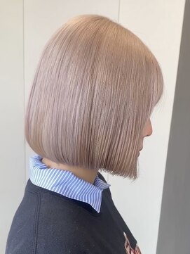 サンクマーケット 渋谷(cinq MARKET) 渋谷ブリーチカラーダブルカラータッセルボブベージュカラー韓国