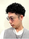 20・30代◎メンズツーブロックゆるふわパーマ
