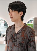 センターパートニュアンスパーマ
