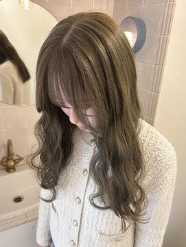 ニール シトロン 名古屋 伏見 丸の内(NEELU citron) 【NEElU_min】ハーフブリーチで作るオリーブベージュ