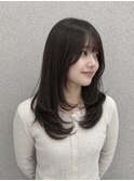 レイヤーカットオリーブカラー