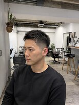 Men's LOOPA【メンズルーパ】三宮/元町/メンズパーマ/曲がる縮毛矯正/眉毛カット フェードカット/短髪/アップバング/黒髪/神戸/三宮