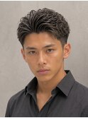 アップバングショートセンターパートツーブロックハイライト30代