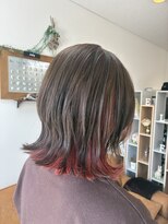 エルフゥ(Elle fou)&nbsp;インナーカラー　ボブウルフ
