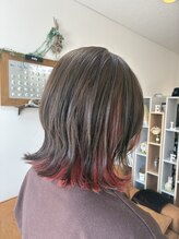 エルフゥ(Elle fou) インナーカラー ボブウルフ