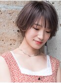 やわらか質感のナチュラル丸みショート