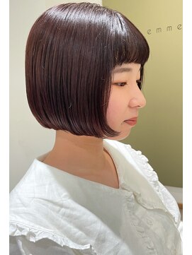 エミィ(emme) 【emme×石崎】透明感ハイライト×ボブ