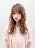 レイヤーアンニュイウェーブペールベージュ透明感20代30代40代