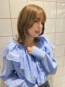 ロンドルーチェ 心斎橋(Lond luce) ダークアッシュ/ミディアムレイヤーカット［髪質改善/縮毛矯正］