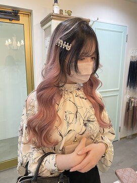 アルファバイオリカ(ALPHA by ORIKA) インナーカラーにペールピンク