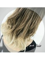 ピヴォヘアー(pivo hair) エンドカラー ハイトーンカラー グレージュ ウルフカット