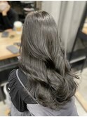 人気*ブリーチなしオリーブグレージュ×ウェーブヘア　伊藤