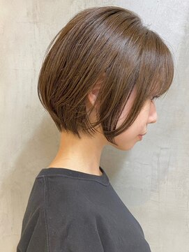 エリマ 武蔵小杉(elima) ショートカットくびれショート前下がりボブベージュカラー40代●