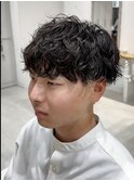 波巻きスパイラルパーマツイストスパイラルパーマメンズマッシュ