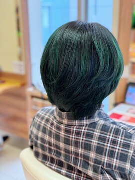 エルパティオ(EL PATIO) ハイライト/筋感/緑/グリーン/ケアブリーチ