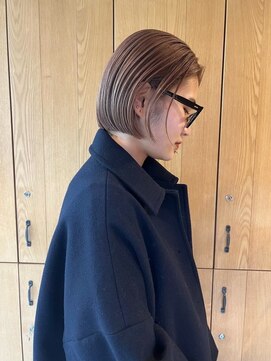 カフネ ジュントス ヨロ(Cafune' juntos YOLO) ボブ×エフェクトブリーチ×ベージュ 20代 30代◎