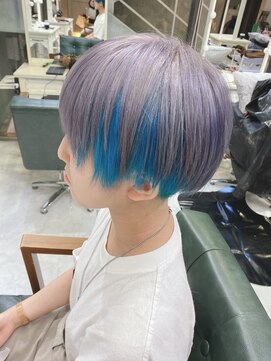 デイズ(days) グレージュ/マッシュウルフインナーカラーブリーチデザイン原宿