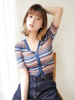 ラフィスヘアー トーン 竹ノ塚駅前店(La fith hair tone)&nbsp;【La fith】前髪インナーカラー×外ハネボブ