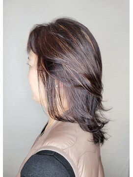 松本平太郎美容室 国立店 40代50代60代×セミディレイヤー×イノアカラー×ハイライト